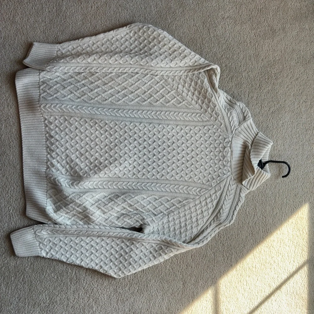 Nike Men's Cream Turtleneck Sweater